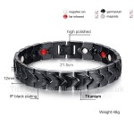 Titanium Mens Black Bracelet