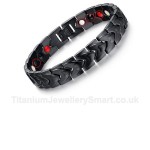 Titanium Mens Black Bracelet