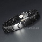 Titanium,Ceramic Mens Black Bracelet