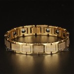 Titanium Mens Golden Bracelet