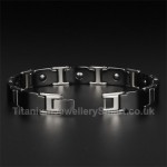 Titanium,Ceramic Mens Black Bracelet