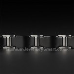 Titanium,Ceramic Mens Black Bracelet