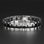 Titanium,Ceramic Mens Bracelet