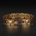 Titanium Mens Golden Bracelet