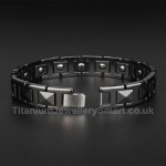 Titanium Mens Golden Bracelet