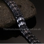 Titanium Mens Black Bracelet