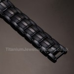 Titanium Mens Black Bracelet