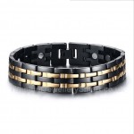 Titanium Mens Black Bracelet