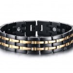 Titanium Mens Black Bracelet