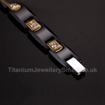 Titanium,Ceramic (One Pair) Black Bracelet