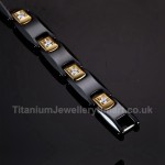 Titanium,Ceramic (One Pair) Black Bracelet