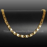 Titanium Mens Golden Necklace