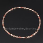 Titanium Mens Golden Necklace