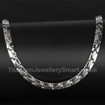 Titanium Golden Mens Necklace