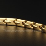 Titanium Golden Mens Necklace