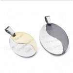 Titanium Couple's Pendant with Free Chain (One Pair)