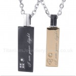 Titanium Love Couple's Pendant with Free Chain (One Pair)