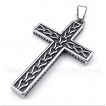 Titanium Casted Chain Cross Pendant with Free Chain