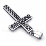 Titanium Casted Chain Cross Pendant with Free Chain