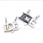 Titanium LOVE Letter Couple's Pendant with Free Chain (One Pair)