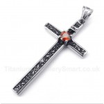 Titanium Casted Cross Pendant with Free Chain