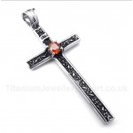 Titanium Casted Cross Pendant with Free Chain