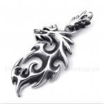 Titanium Fire Dragon Pendant with Free Chain