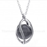 Titanium Black Opal Pendant with Free Chain