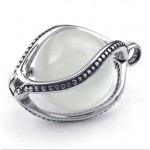 Titanium White Opal Pendant with Free Chain