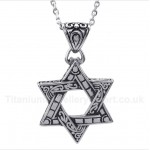 Titanium Star of David Pendant with Free Chain