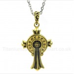 Titanium Cross Pendant with Free Chain