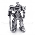 Titanium Robot Pendant with Free Chain