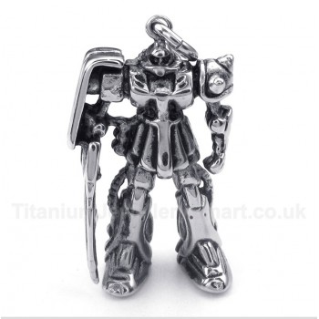 Titanium Robot Pendant with Free Chain