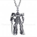 Titanium Robot Pendant with Free Chain