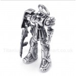 Titanium Robot Pendant with Free Chain