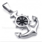 Titanium Rudder Pendant with Free Chain