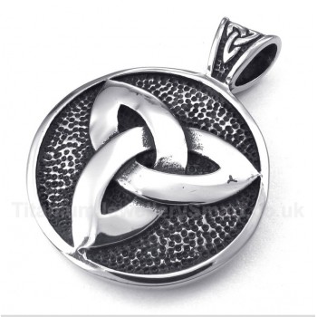 Titanium Celtic Knot Pendant with Free Chain