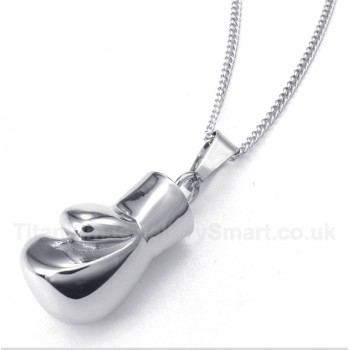 Titanium Boxing Glove Pendant with Free Chain