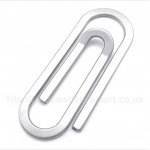 Titanium Paper Clip Pendant with Free Chain