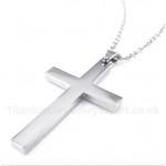 Titanium Cross Pendant with Free Chain