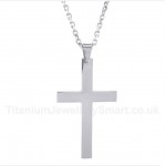 Titanium Cross Pendant with Free Chain