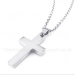 Titanium Cross Pendant with Free Chain