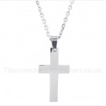 Titanium Cross Pendant with Free Chain