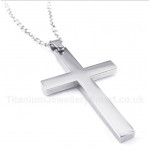 Titanium Cross Pendant with Free Chain