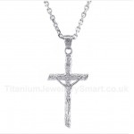 Titanium Jesus Pendant with Free Chain