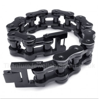 Titanium Black Bicycle Chain Bracelet