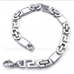 Titanium Greek Meander Pattern Bracelet