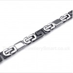 Titanium Greek Meander Pattern Black Bracelet