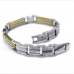 Titanium Gold Trapezoid Bracelet