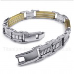 Titanium Gold Trapezoid Bracelet